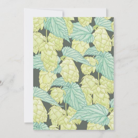 Rustikale, moderne Bierhops - Einladung zur Hochze (Rückseite)