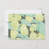 Rustikale moderne Bierhops Hochzeit-RSVP-Karte RSVP Karte (Rückseite)