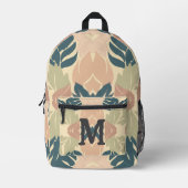 Rustikale moderne Blätter 9 Bedruckter Rucksack (Vorderseite)