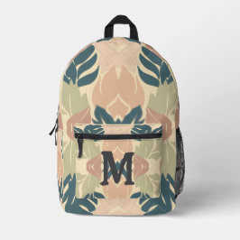 Rustikale moderne Blätter 9 Bedruckter Rucksack
