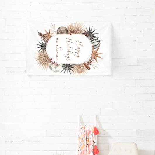 Rustikale Moderne Boho Weihnachten Banner (InSitu)