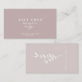 Rustikale moderne botanische Kalligraphie-Visitenk Visitenkarte (Vorne/Hinten)