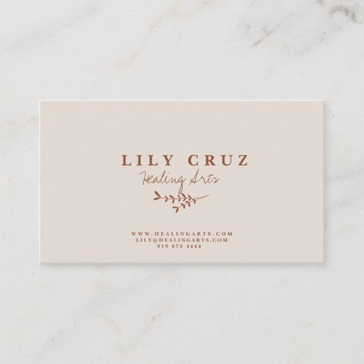 Rustikale moderne botanische Personalisierte Visit Visitenkarte (Vorderseite)