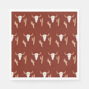Rustikale moderne Cowboy Cactus Beer Boy Baby Show Serviette