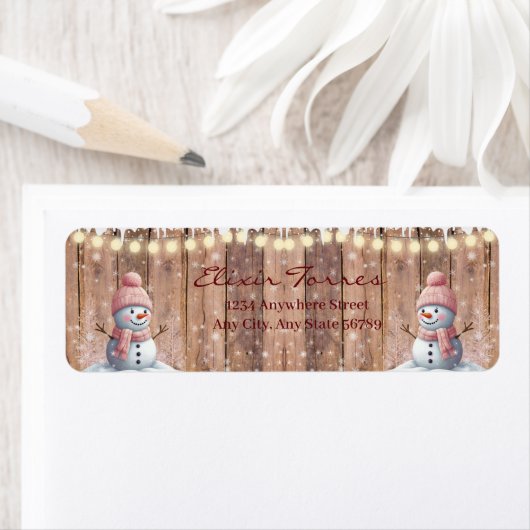 Rustikale moderne Elegant Snowman Baby Dusche (Insitu)