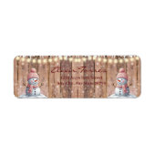 Rustikale moderne Elegant Snowman Baby Dusche (Vorne)