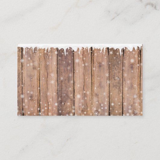 Rustikale moderne Elegant Snowman Baby Dusche Begleitkarte (Rückseite)