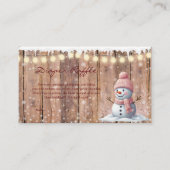 Rustikale moderne Elegant Snowman Baby Dusche Begleitkarte (Vorderseite)