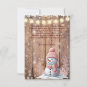 Rustikale moderne Elegant Snowman Baby Dusche Dankeskarte (Vorderseite)