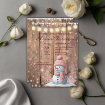 Rustikale moderne Elegant Snowman Baby Dusche