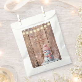 Rustikale moderne Elegant Snowman Baby Dusche Geschenktütchen