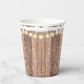 Rustikale moderne Elegant Snowman Baby Dusche Pappbecher (Rechts)