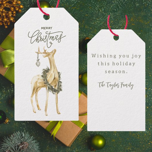 Rustikale Moderne Elegante Weihnachtsmann Geschenkanhänger