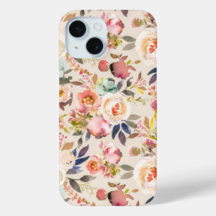 Rustikale, moderne Elfenbein-Rosa-Blume Case-Mate iPhone Hülle