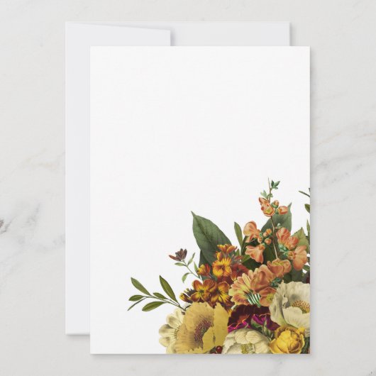 Rustikale moderne Ernte Erntedank Dinner Party Einladung (Rückseite)