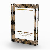 Rustikale Moderne Fall Brown Tartan Kariert Fotoblock (Rechts)