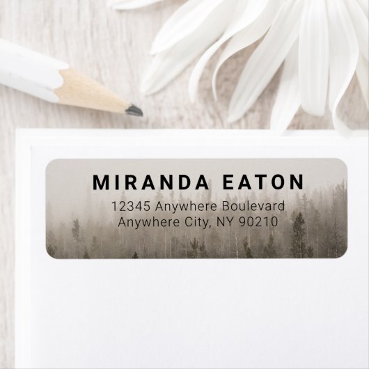 Rustikale, moderne Forest Misty Landschaft Rückkeh (Insitu)