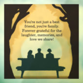 Rustikale, moderne Freunde unter den Mondbäumen Fensteraufkleber (Blatt 3)