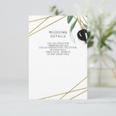 Rustikale, moderne geometrische Olivenzweige Hochz Begleitkarte (Stehend Vorderseite)