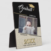 Rustikale Moderne Graduate Foto Abschluss Fotoplatte (Seite)