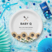 Rustikale Moderne GRILLEN Sonnenblume Babydusche Pappteller (Party)