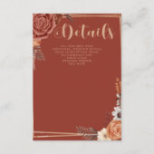 Rustikale moderne handgeschriebene Script-Hochzeit Begleitkarte (Vorderseite)