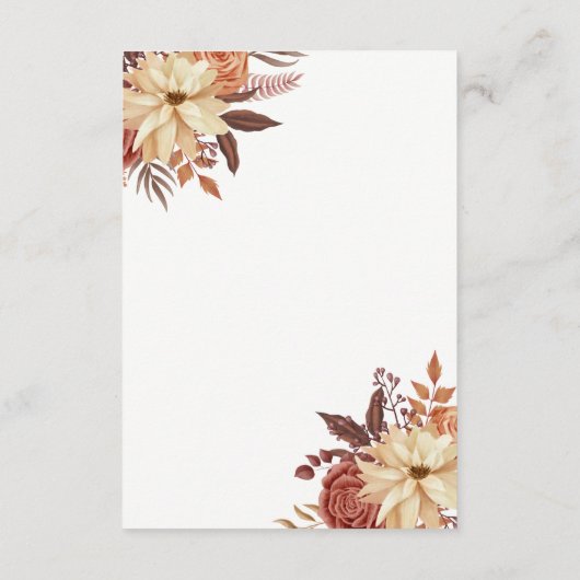 Rustikale moderne handgeschriebene Script-Hochzeit Begleitkarte (Rückseite)