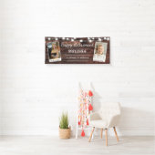 Rustikale moderne Happy Rente Individuelle Name Fo Banner (Insitu)