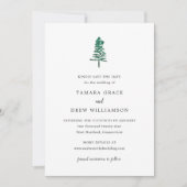 Rustikale moderne Hochzeit mit Kiefer Save The Date (Vorderseite)