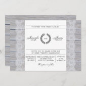 Rustikale, moderne Hochzeitseinladung Einladung (Vorne/Hinten)