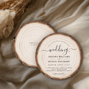 Rustikale moderne Holz Hochzeit Scheune elegant Einladung