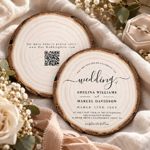 Rustikale moderne Holz Hochzeit Scheune elegant Einladung