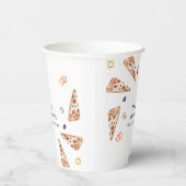 Rustikale moderne italienische Slice Pizza Baby Du Pappbecher (Rechts)