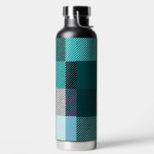 Rustikale, moderne Karierte Wasserflasche Trinkflasche (links)