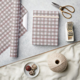 Rustikale Moderne Karierte Weihnachten Geschenkpapier