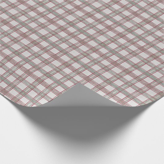 Rustikale Moderne Karierte Weihnachten Geschenkpapier (Ecke)