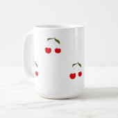 Rustikale moderne Kirschmuster-Wasserflasche Kaffeetasse (Vorderseite Links)