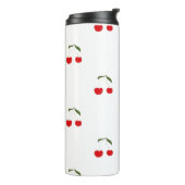 Rustikale moderne Kirschmuster-Wasserflasche Thermosbecher (Nach links gedreht)
