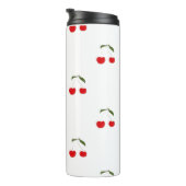 Rustikale moderne Kirschmuster-Wasserflasche Thermosbecher (Nach rechts gedreht)