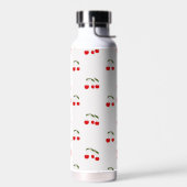 Rustikale moderne Kirschmuster Wasserflasche Trinkflasche (Links)