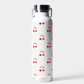 Rustikale moderne Kirschmuster Wasserflasche Trinkflasche (Vorne)
