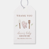 Rustikale moderne Koch Küche Stuff Babydusche Geschenkanhänger (Vorderseite)