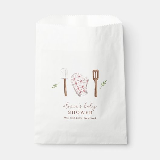 Rustikale moderne Koch Küche Stuff Babydusche Geschenktütchen (Vorderseite)