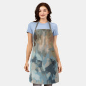 Rustikale, moderne Naturfarben Bio Formen Schürze (Getragen)