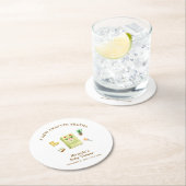 Rustikale Moderne neue Kapitel Garten Bücherschupp Runder Pappuntersetzer (Vor Ort)