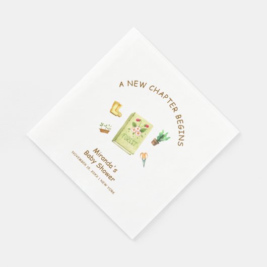 Rustikale Moderne neue Kapitel Garten Bücherschupp Serviette (Ecke)