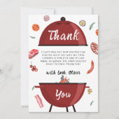 Rustikale moderne Outdoor GRILLEN Kinderdusche Dankeskarte (Vorderseite)