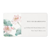 Rustikale, moderne Pastel Blush Green Wasserlilie (Vorne)