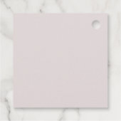 Rustikale moderne Pastel Blush Wasserlilie Babydus Geschenkanhänger (Rückseite)