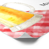 Rustikale moderne Pizza Beers Baby Dusche Herzlich Poster (Ecke)